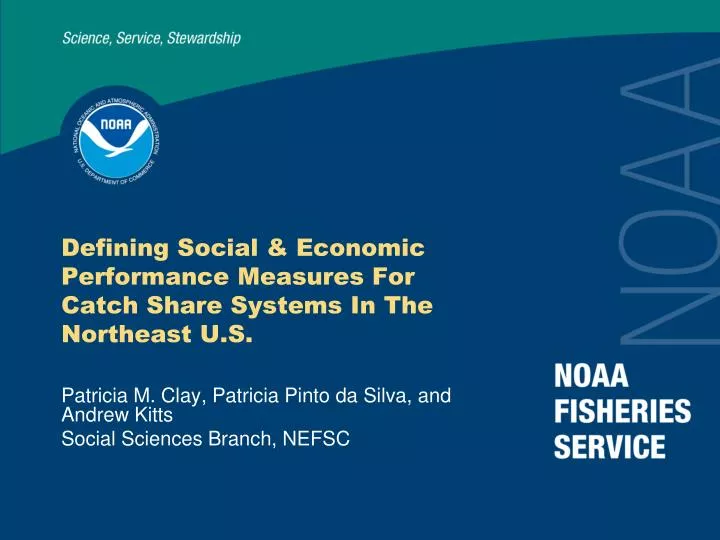 defining social economic performance measures for catch share systems in the northeast u s