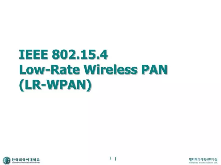 ieee 802 15 4 low rate wireless pan lr wpan