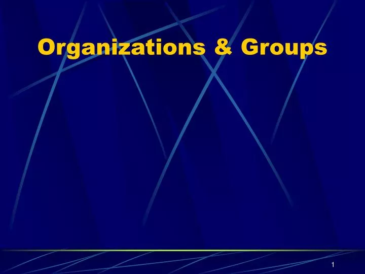 organizations groups