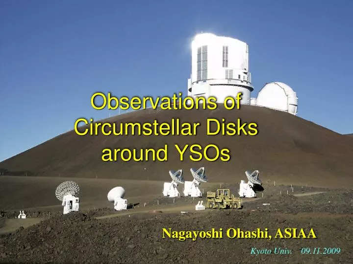 observations of circumstellar disks around ysos