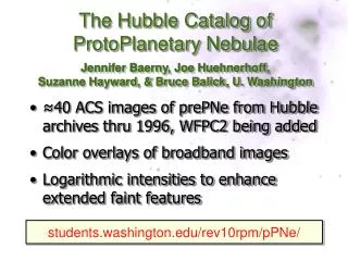 ?40 ACS images of prePNe from Hubble archives thru 1996, WFPC2 being added