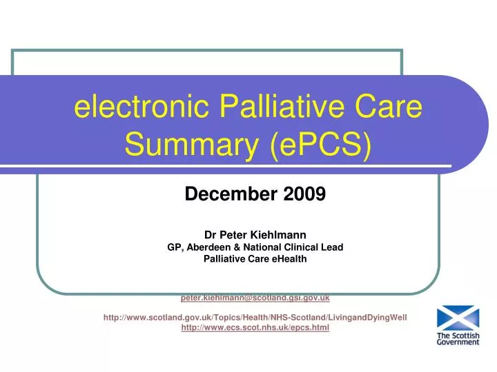 electronic palliative care summary epcs