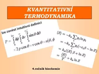 kvantitativn termodynamika