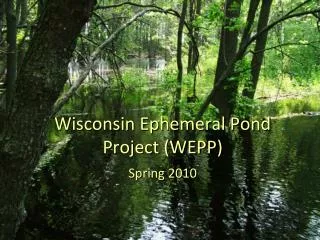 Wisconsin Ephemeral Pond Project (WEPP)