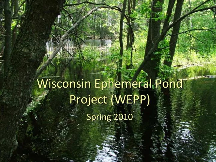 wisconsin ephemeral pond project wepp
