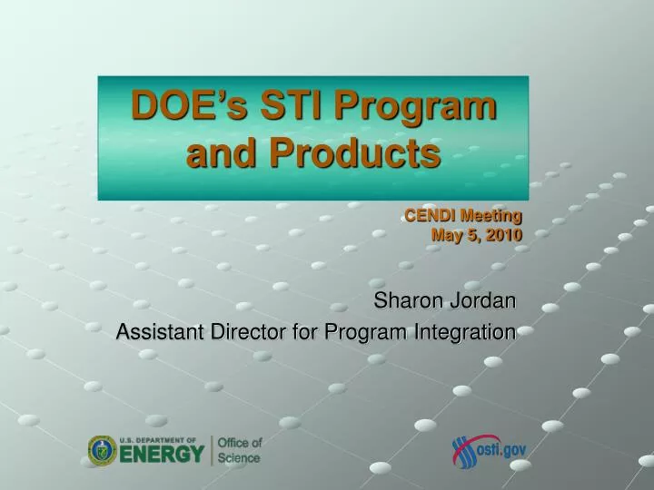 doe s sti program and products