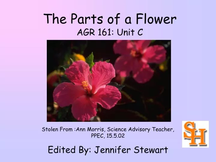 the parts of a flower agr 161 unit c