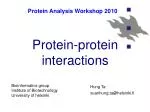 Protein-protein interactions - slide 1