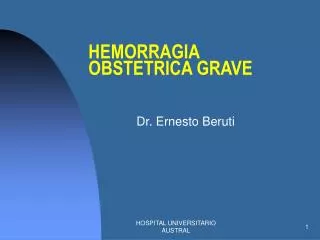 hemorragia obstetrica grave