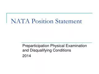 nata position statement