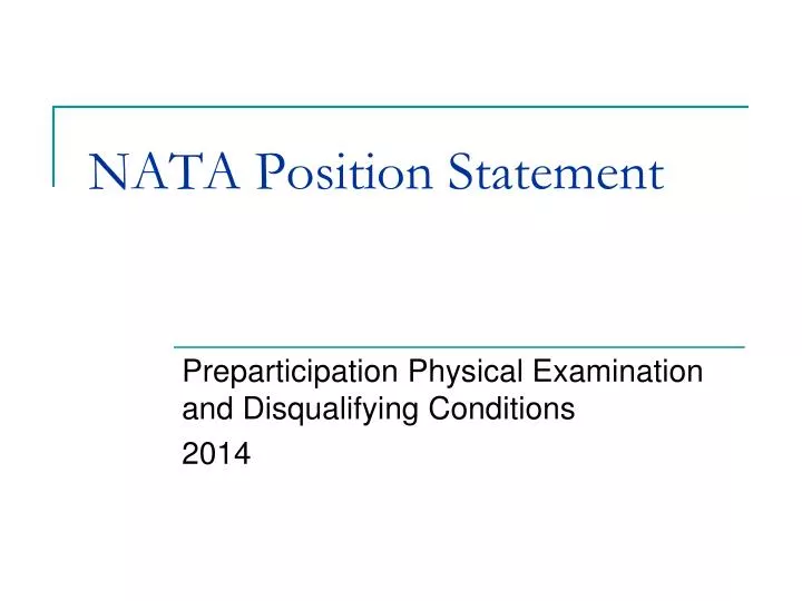 nata position statement