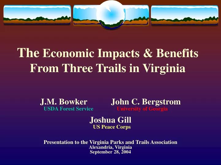 the economic impacts benefits from three trails in virginia