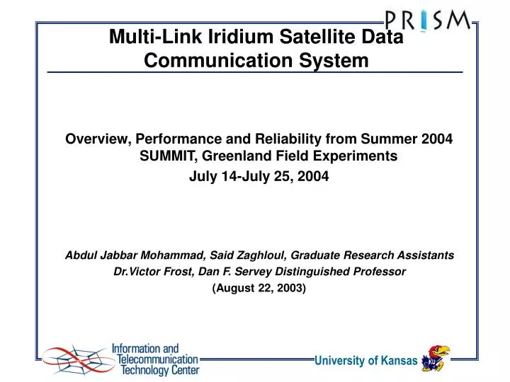 multi link iridium satellite data communication system