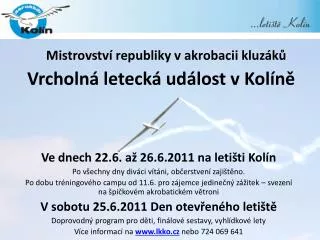vrcholn leteck ud lost v kol n