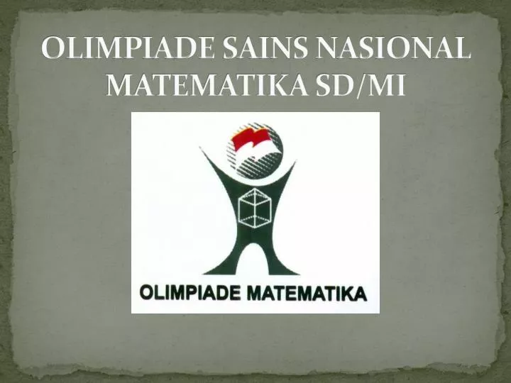 olimpiade sains nasional matematika sd mi