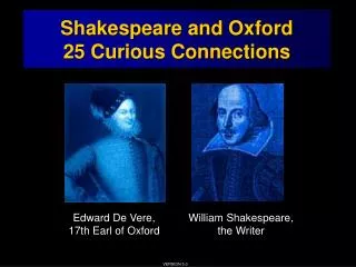 Shakespeare and Oxford: 25 Curious Connections