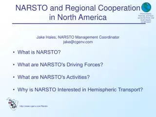 NARSTO and Regional Cooperation in North America