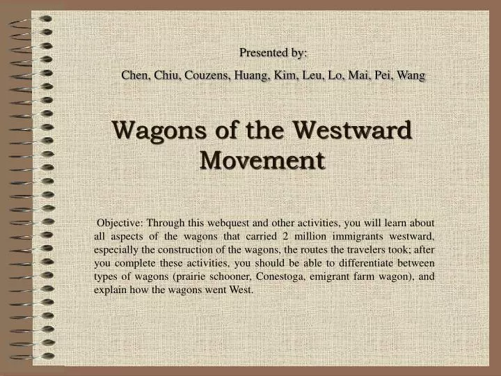 wagons of the westward movement