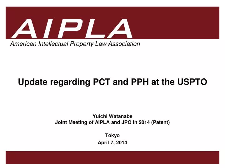 update regarding pct and pph at the uspto