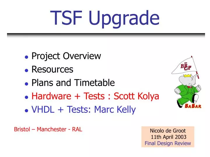 tsf upgrade