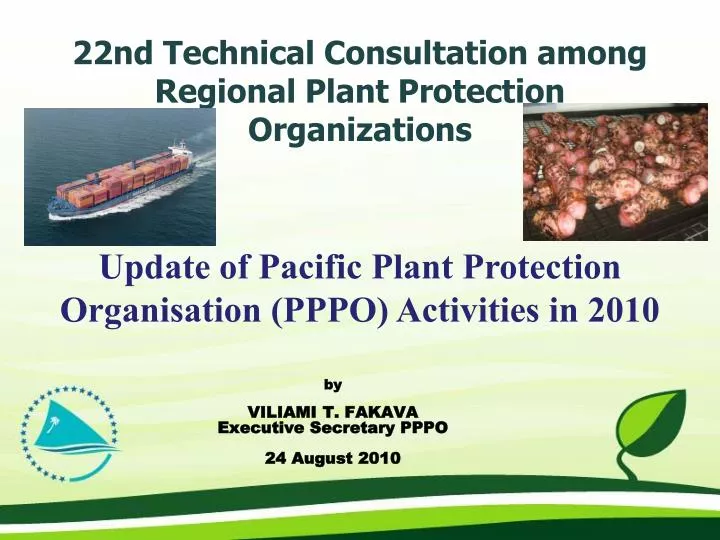 22nd technical consultation among regional plant protection organizations