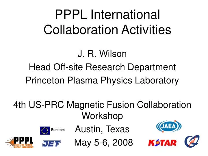 pppl international collaboration activities
