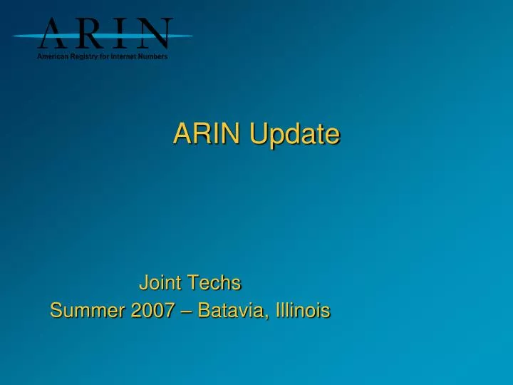 arin update