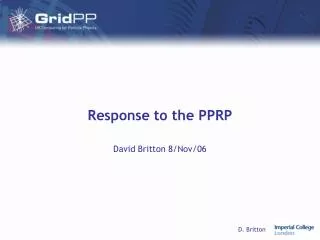 Response to the PPRP