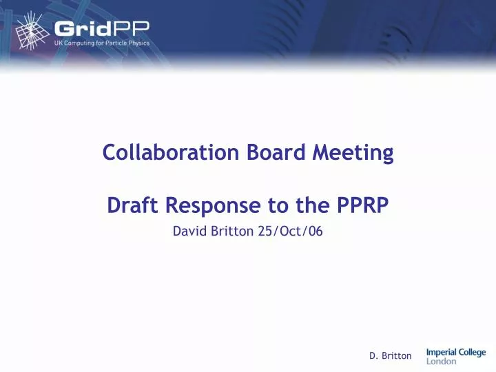 collaboration board meeting draft response to the pprp