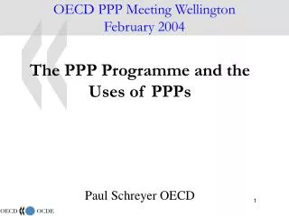 OECD PPP Meeting Wellington February 2004