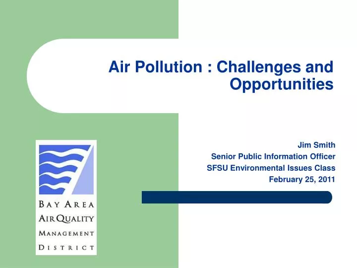 air pollution challenges and opportunities