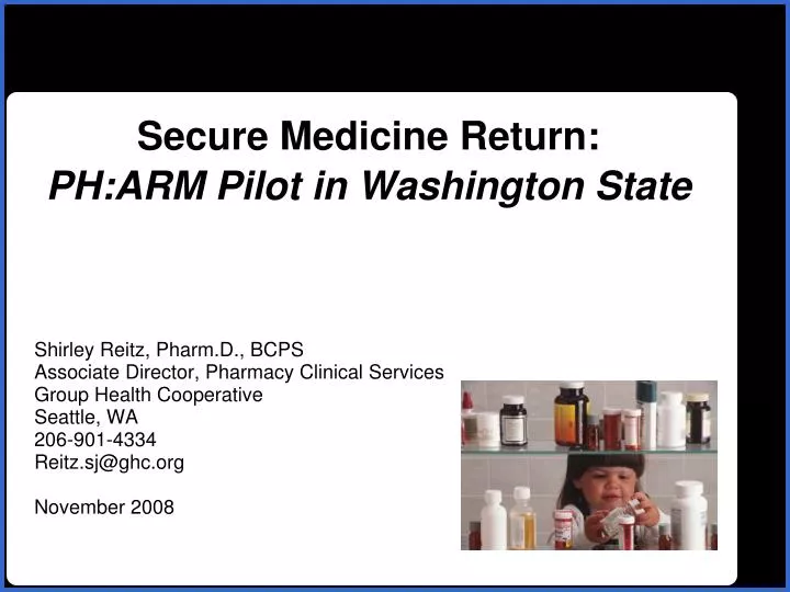 secure medicine return ph arm pilot in washington state