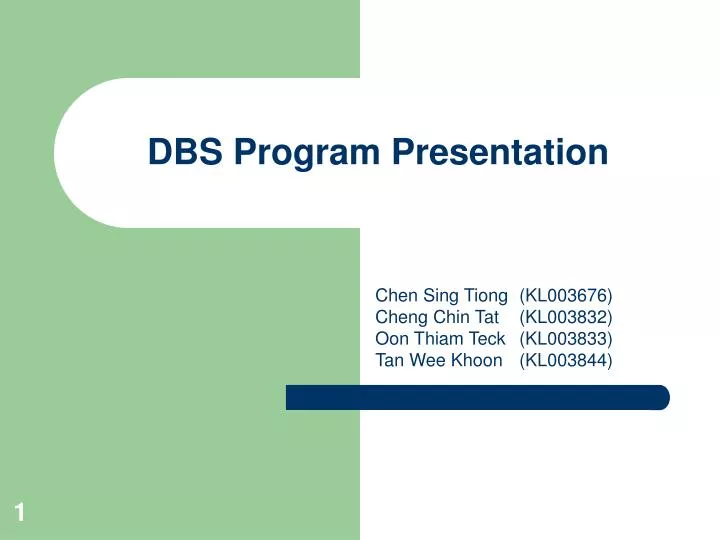 dbs program presentation