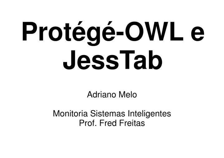 adriano melo monitoria sistemas inteligentes prof fred freitas