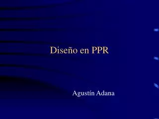 dise o en ppr