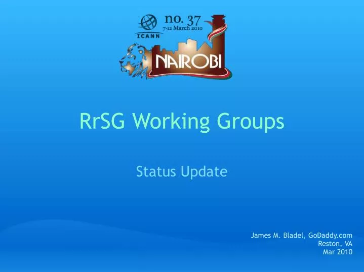 rrsg working groups