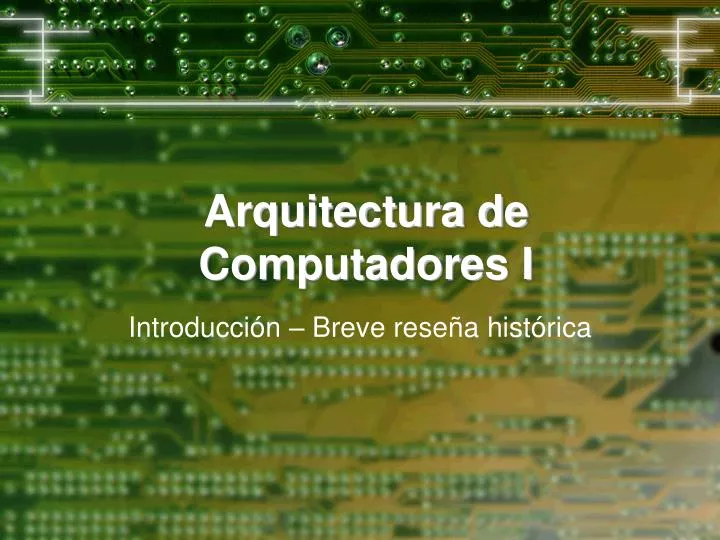 arquitectura de computadores i