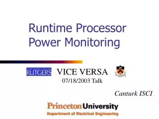 Runtime Processor Power Monitoring