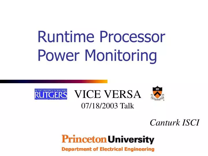 runtime processor power monitoring