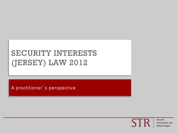 security interests jersey law 2012