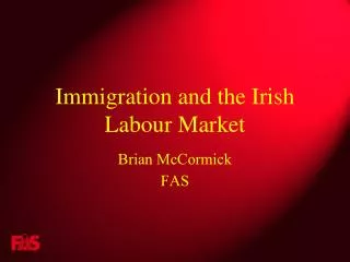 Immigration and the Irish Labour Market