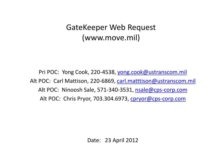 gatekeeper web request www move mil