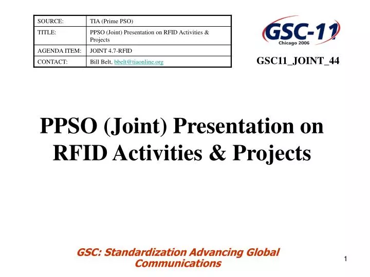ppso joint presentation on rfid activities projects