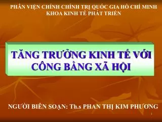 t ng tr ng kinh t v i c ng b ng x h i