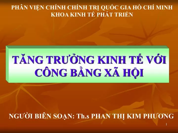 t ng tr ng kinh t v i c ng b ng x h i