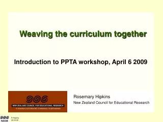 Weaving the curriculum together