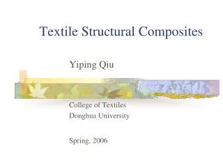 Textile Structural Composites
