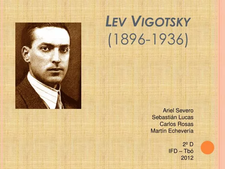 lev vigotsky 1896 1936