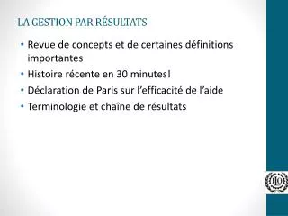 la gestion par r sultats