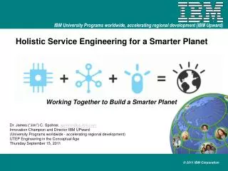 Holistic Service Engineering for a Smarter Planet